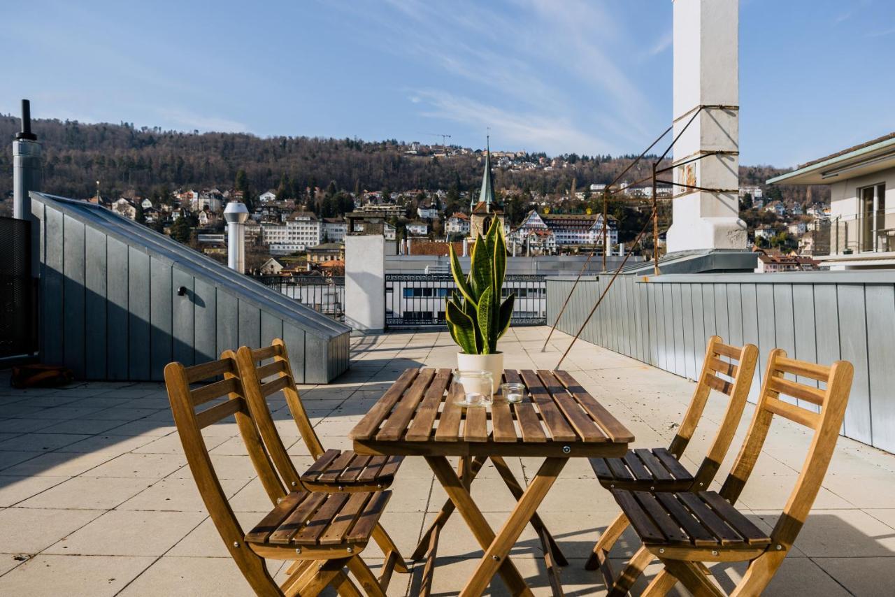 Eigene Wohnung Im Stadtzentrum Mit Wunderschoener Dachterrasse 比尔 外观 照片